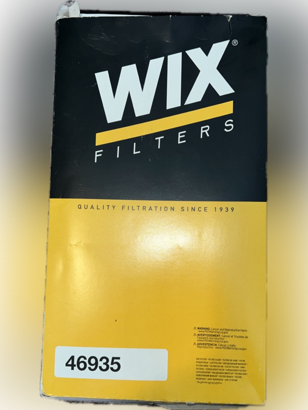 New WIX Filters Air Filter 46935 Quality Filtration Auto Car Filter